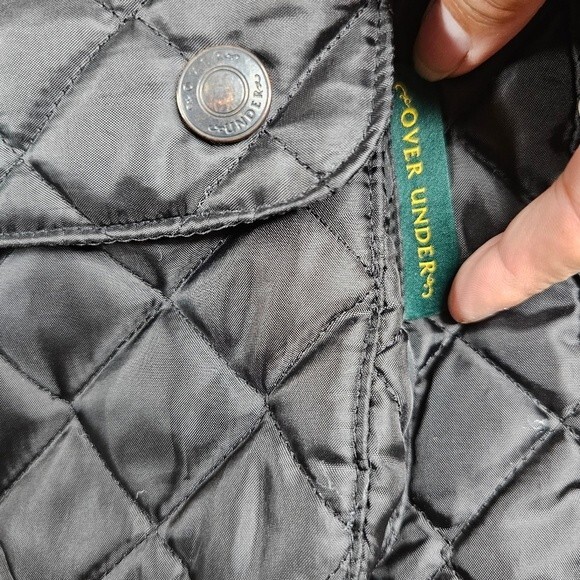 Over Under black quilted fleeced lined jacket size xl 16 - Picture 3 of 9